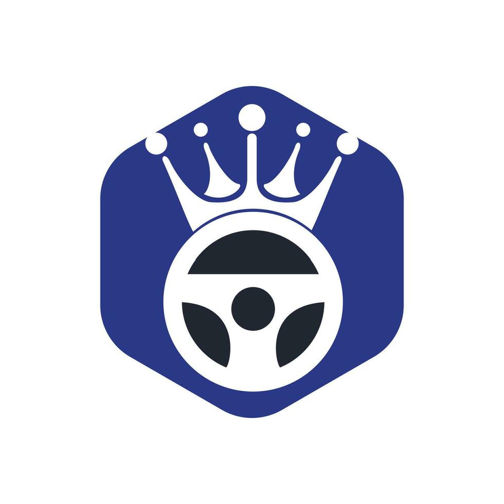 Drive king vector logo design.