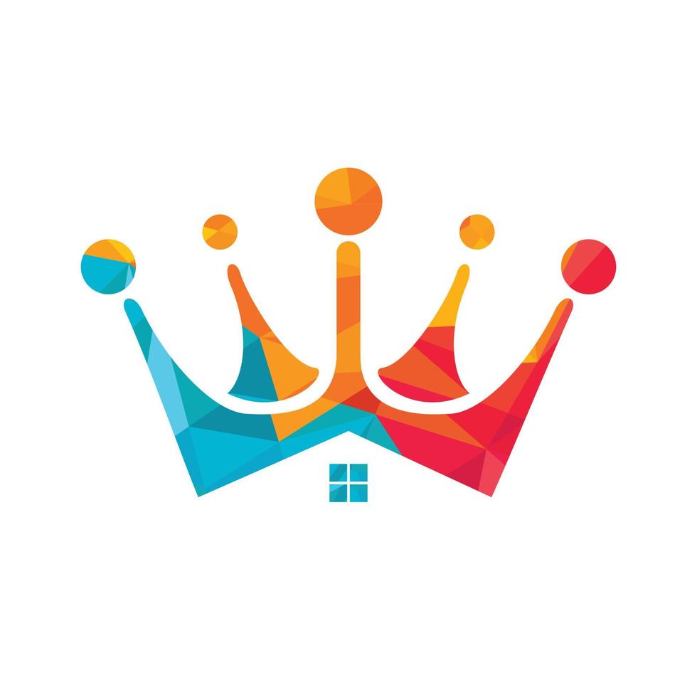 Home king vector logo design.