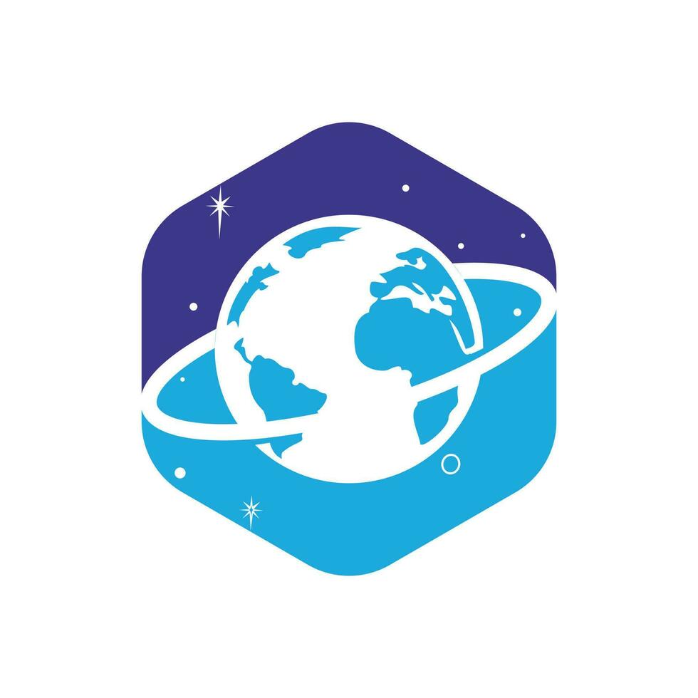 Planet vector logo design template. Space logo design concept.