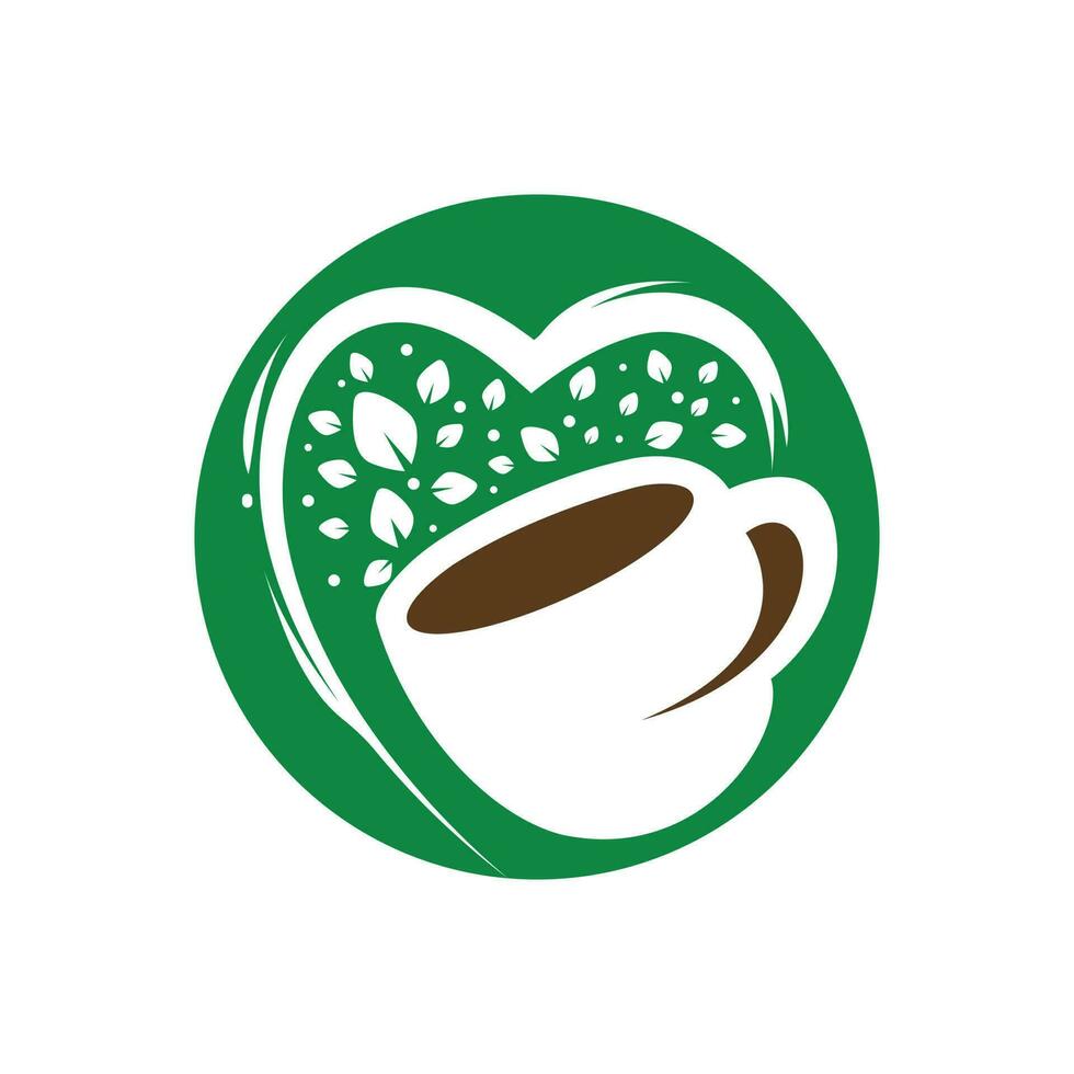 Organic tea vector logo design.