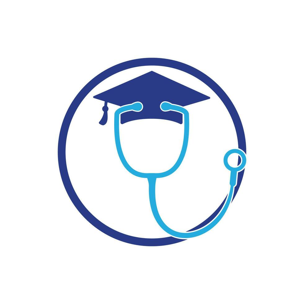 Medical student vector logo template.