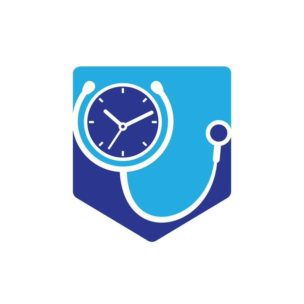 Medical time vector logo design template. Health and medical or pharmacy logo concept.