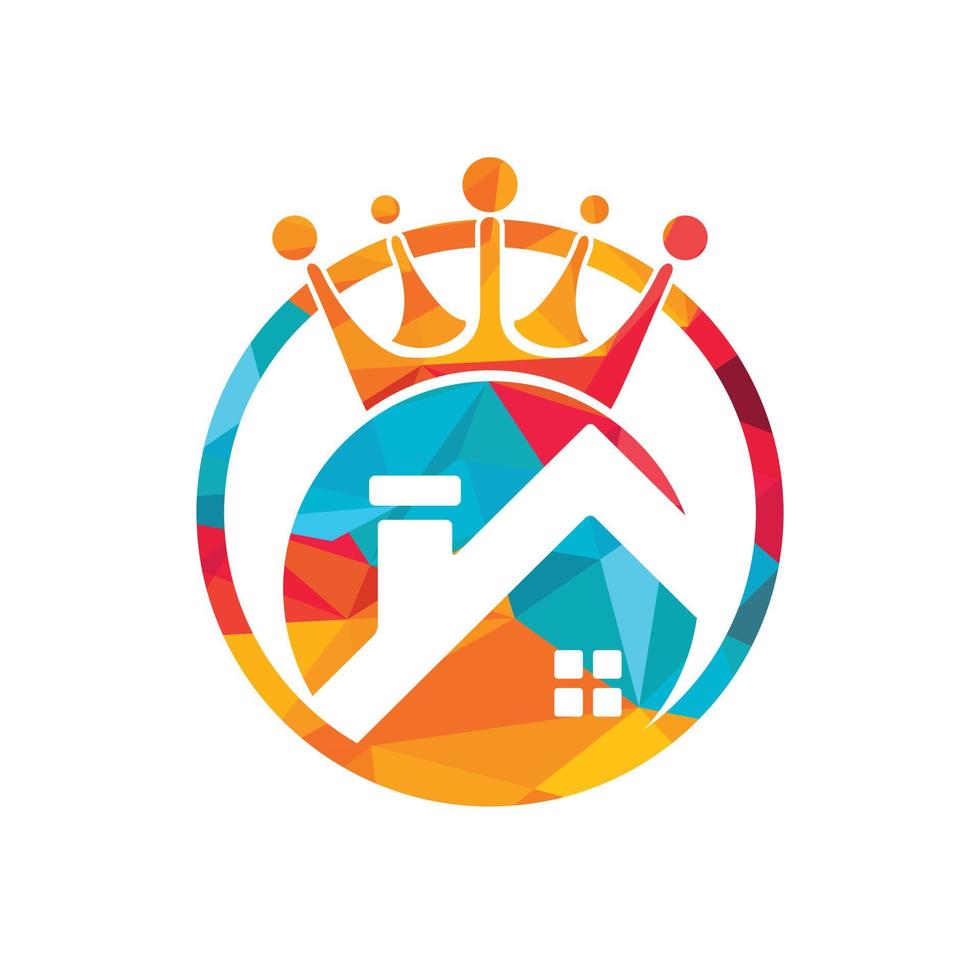Home king vector logo design.