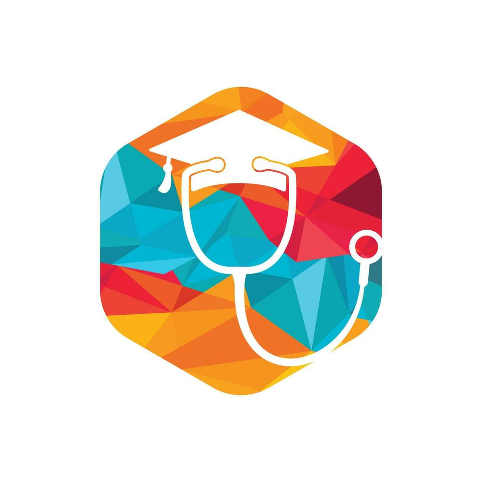 Medical student vector logo template.