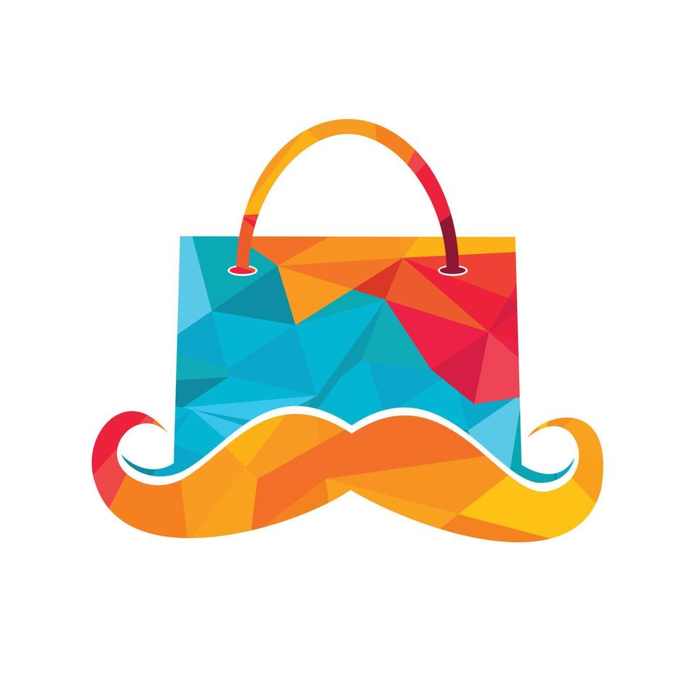 Mister shopping vector logo design.