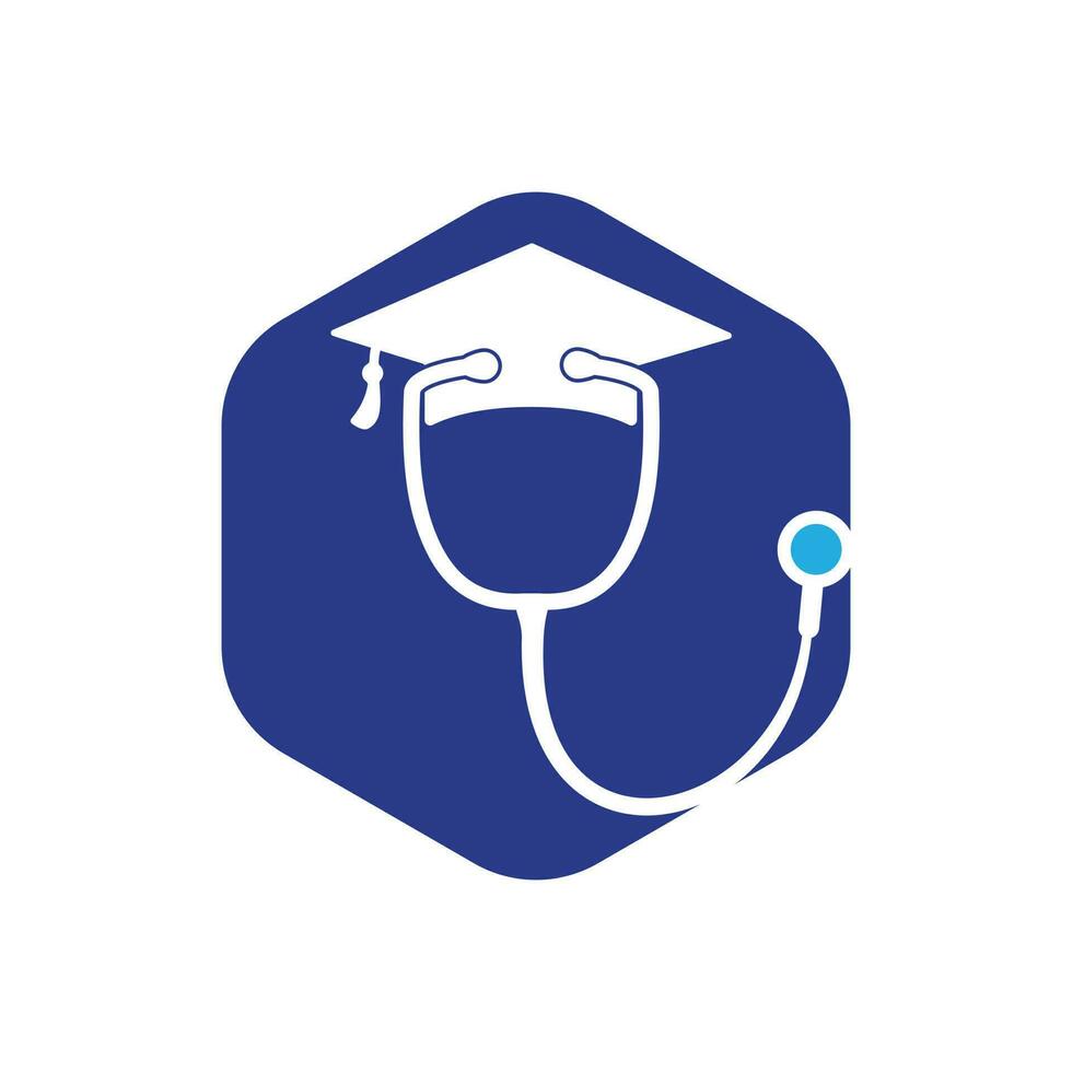 Medical student vector logo template.