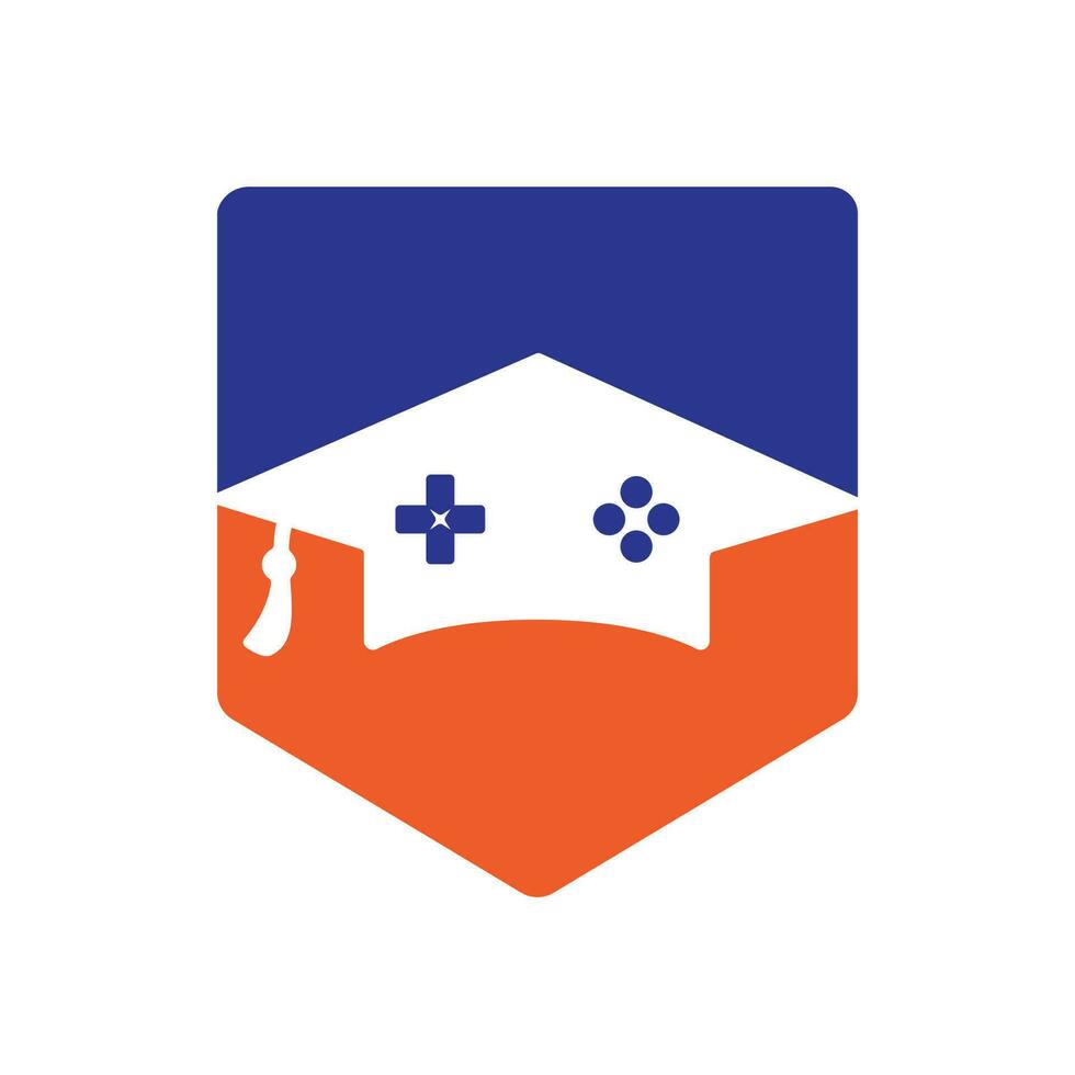 Game education vector logo design.