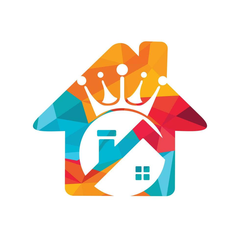 Home king vector logo design.