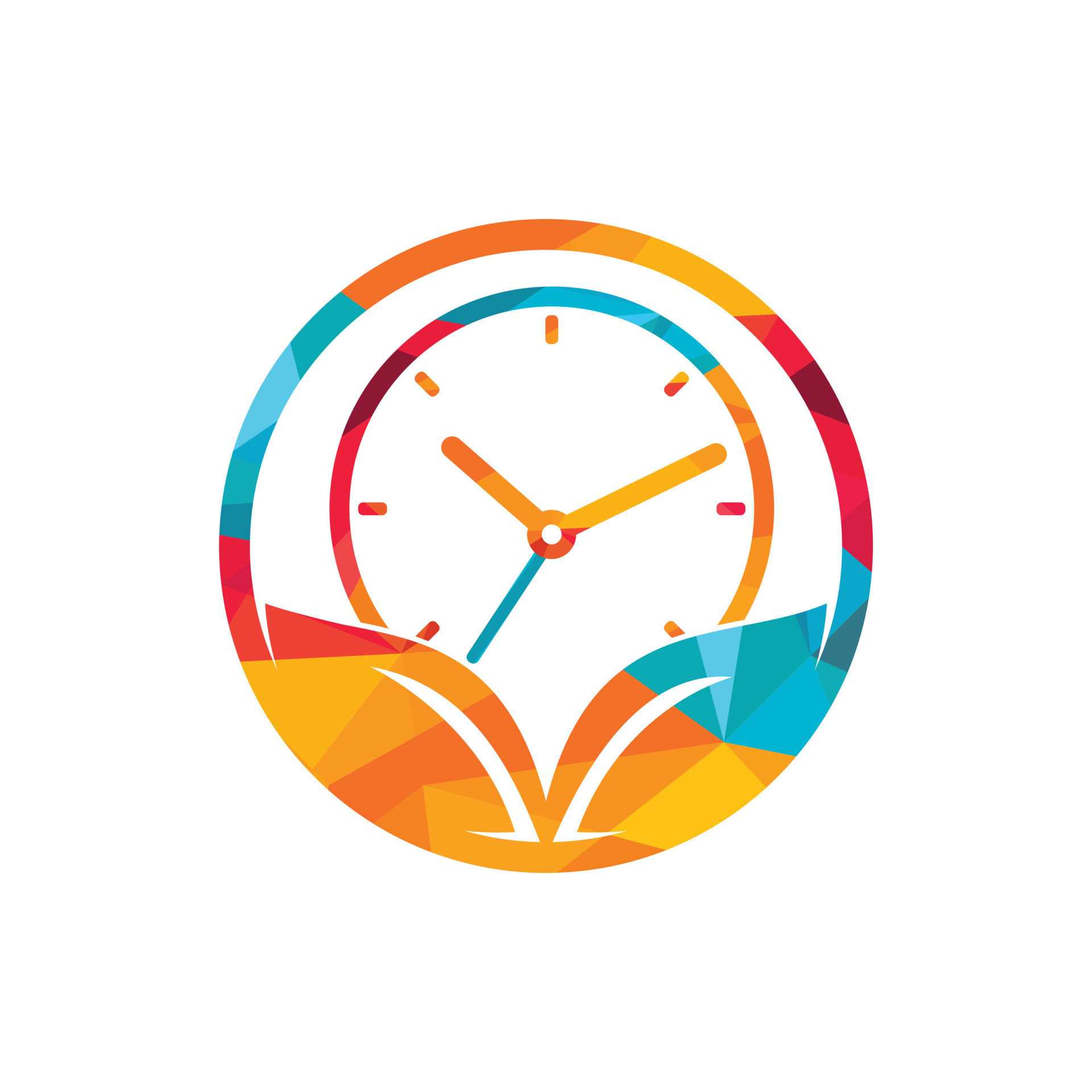 Nature time vector logo design template. Energy time and diet time logo