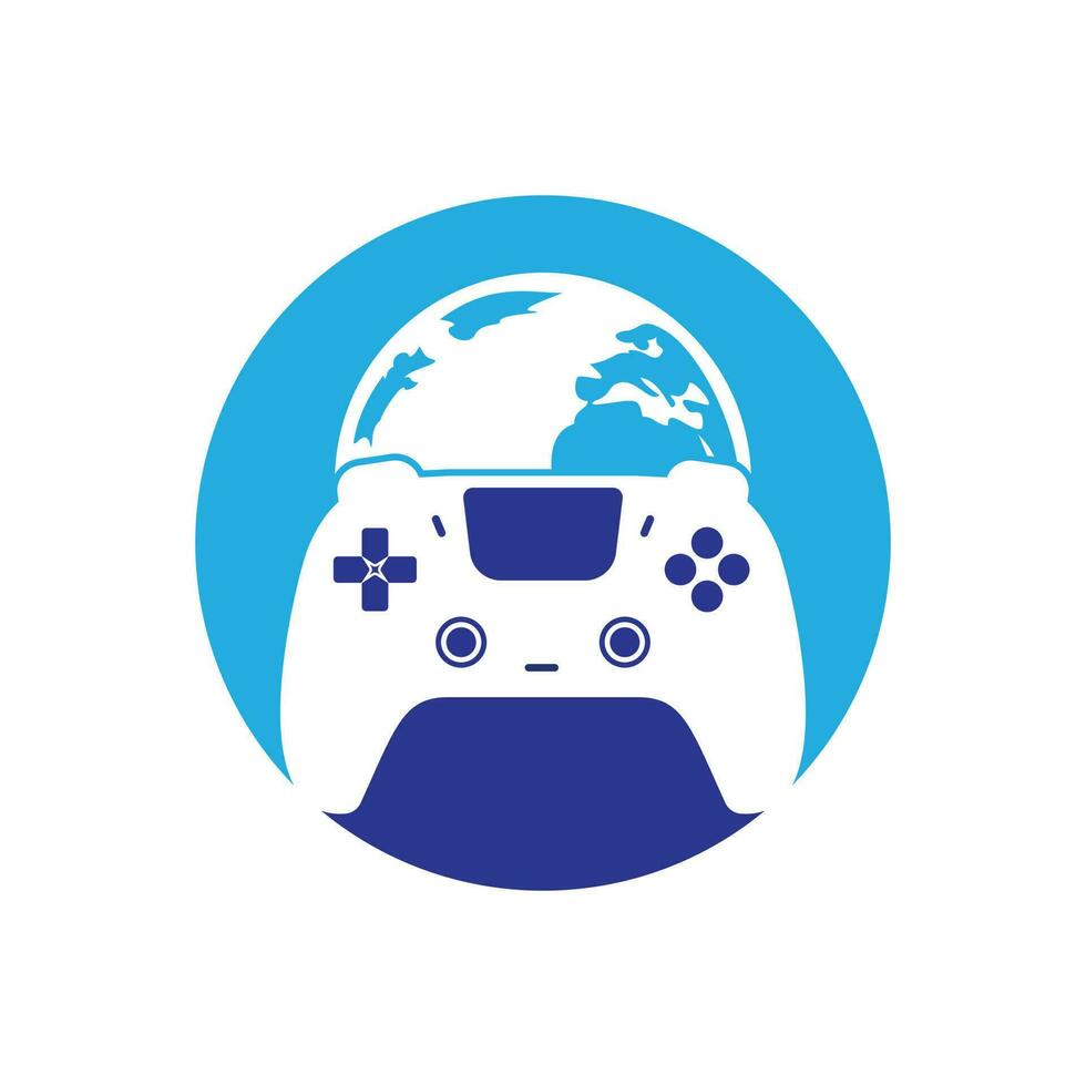 Game world vector logo design.