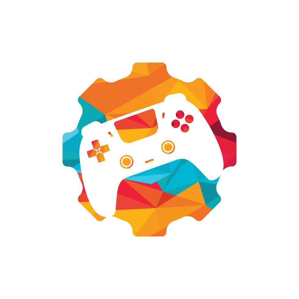 Game console repair vector logo design template.