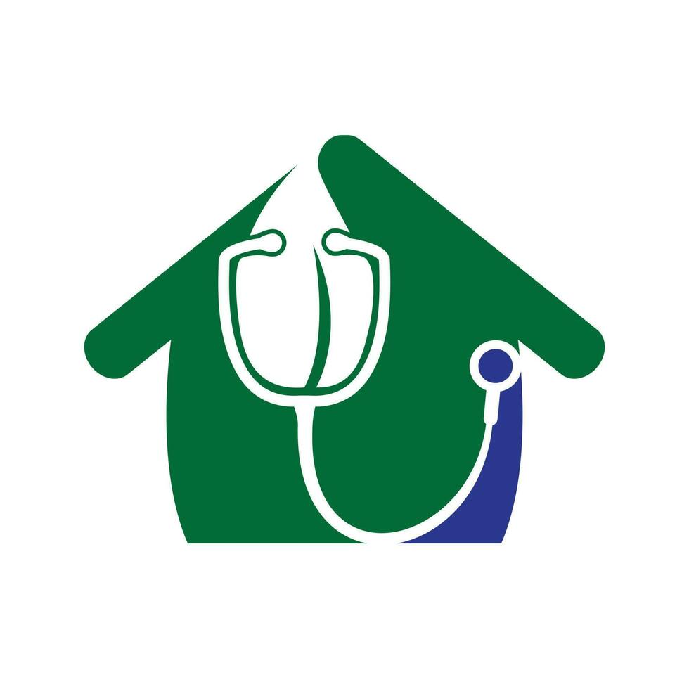 Health stethoscope vector logo design.