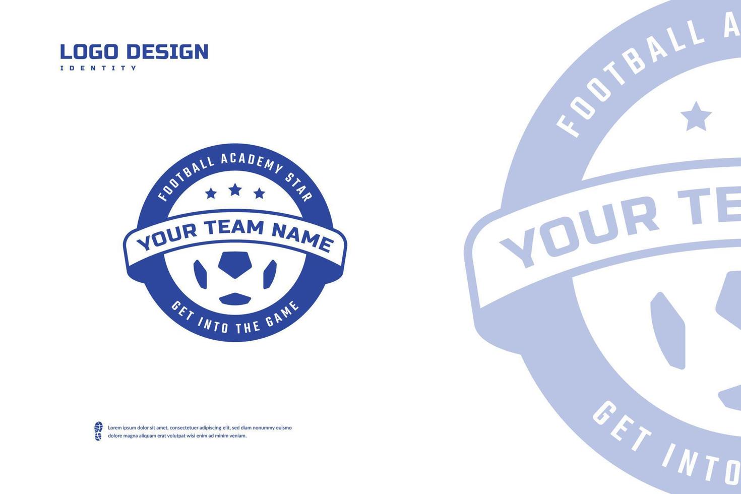 Soccer Football Badge Logo, Sport Team Identity vector. Soccer tournament template, E-Sport badge design vector