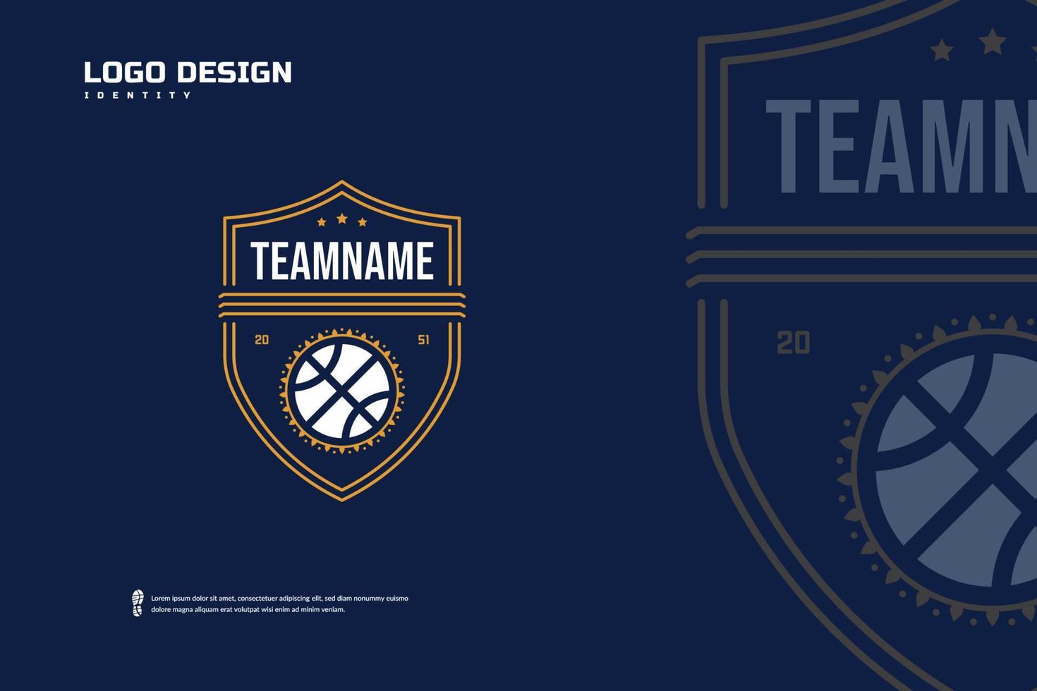 Basketball club logo, Basketball tournament emblems template. Sport team identity, E-Sport badge design vector illustrations