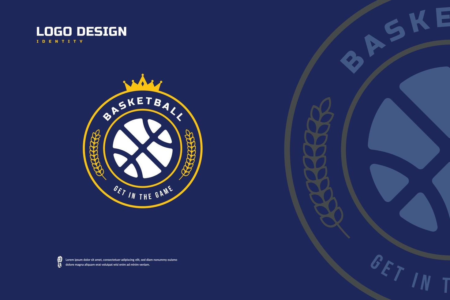 logotipo del club de baloncesto, plantilla de emblemas del torneo de baloncesto. identidad del equipo deportivo, ilustraciones vectoriales de diseño de insignias de e-sport vector