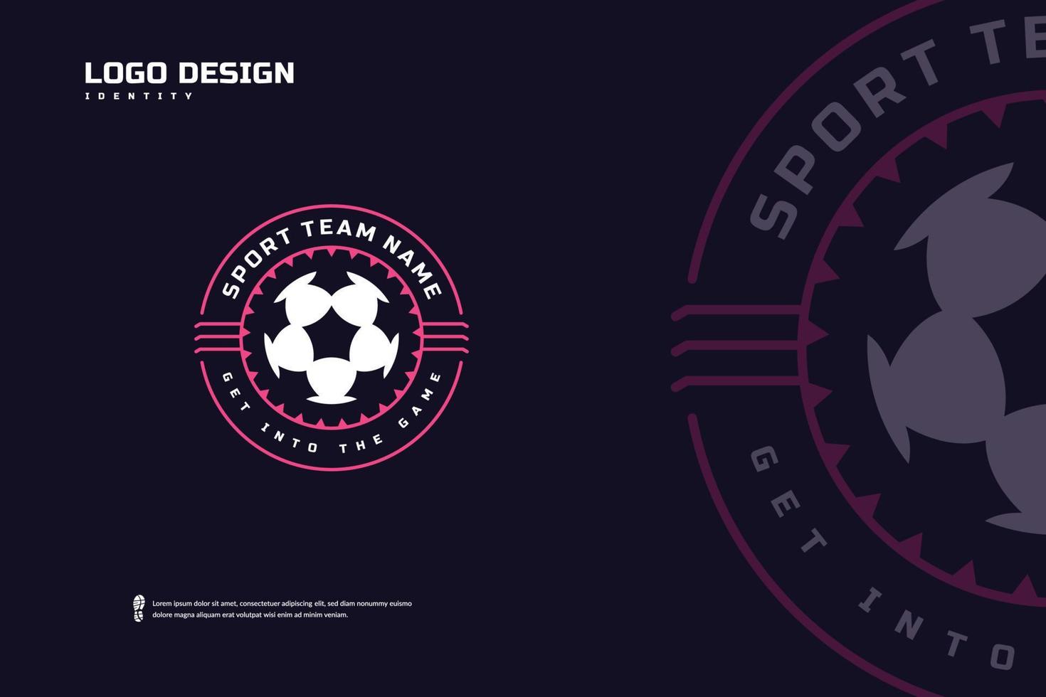Soccer Football Badge Logo, Sport Team Identity vector. Soccer tournament template, E-Sport badge design vector