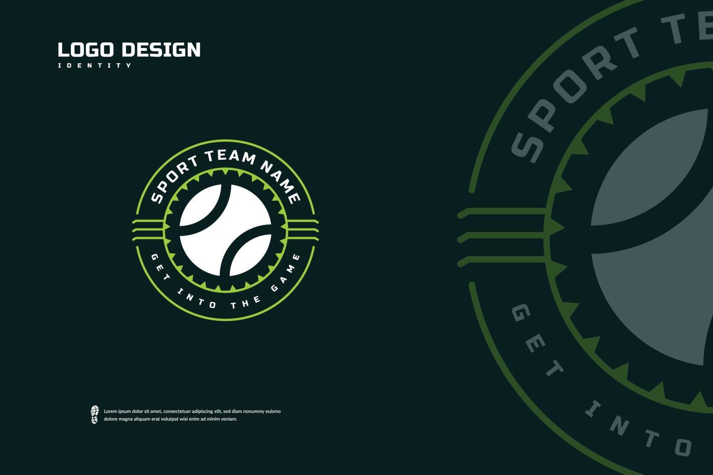 logotipo de la insignia de tenis, identidad del equipo deportivo. plantilla de diseño de torneo de tenis, ilustración de vector de insignia de e-sport