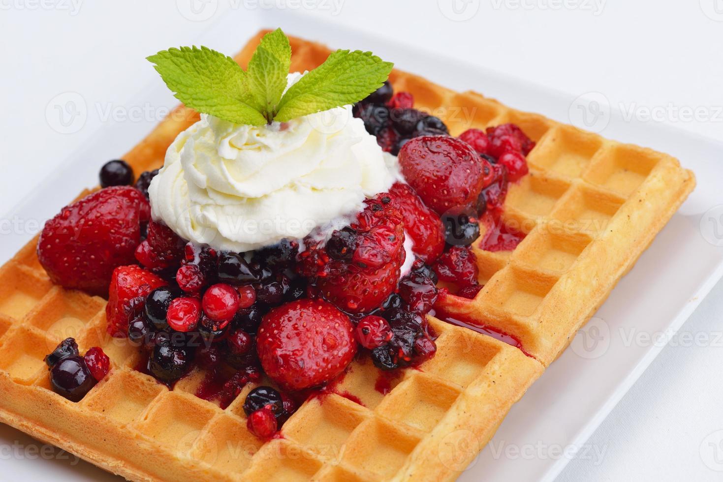 fruit wafel close up photo