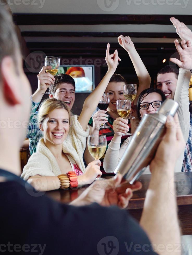 Group of happy young people photo