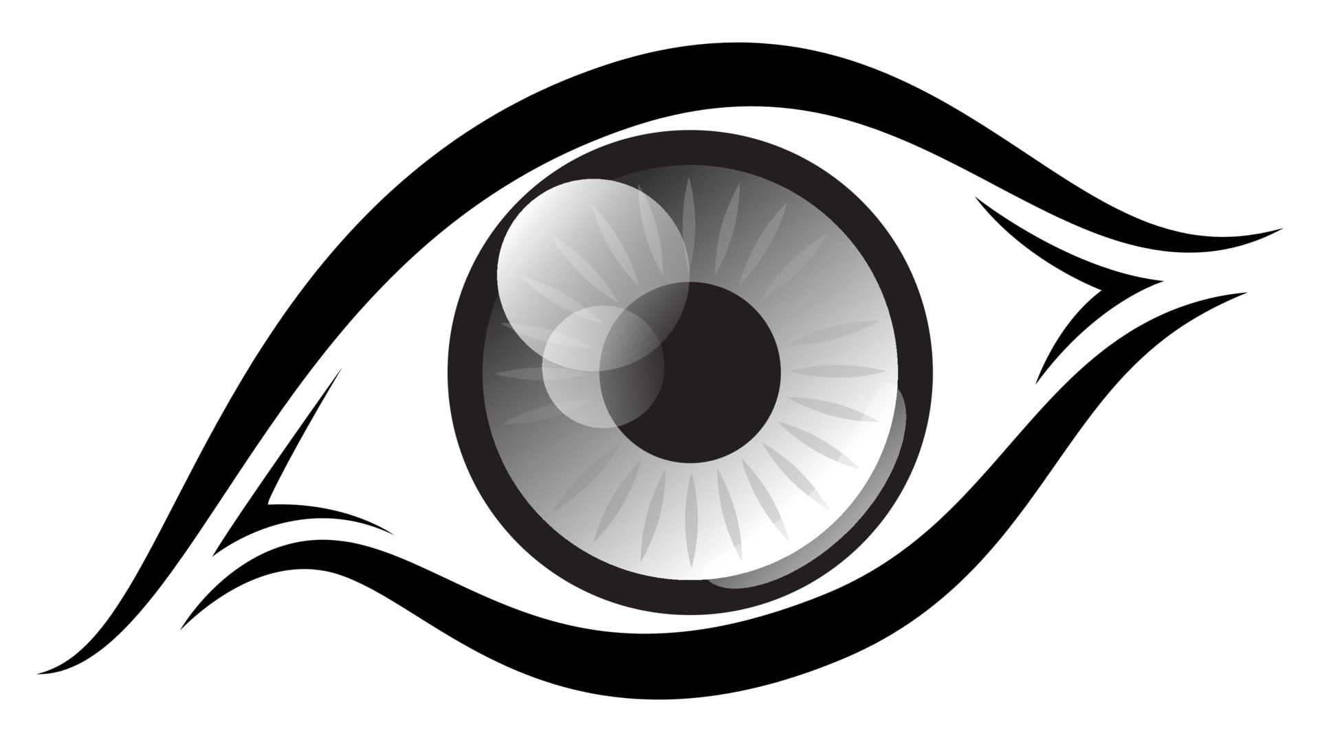 Eye icon black and white illustration. 10954333 Vector Art at Vecteezy