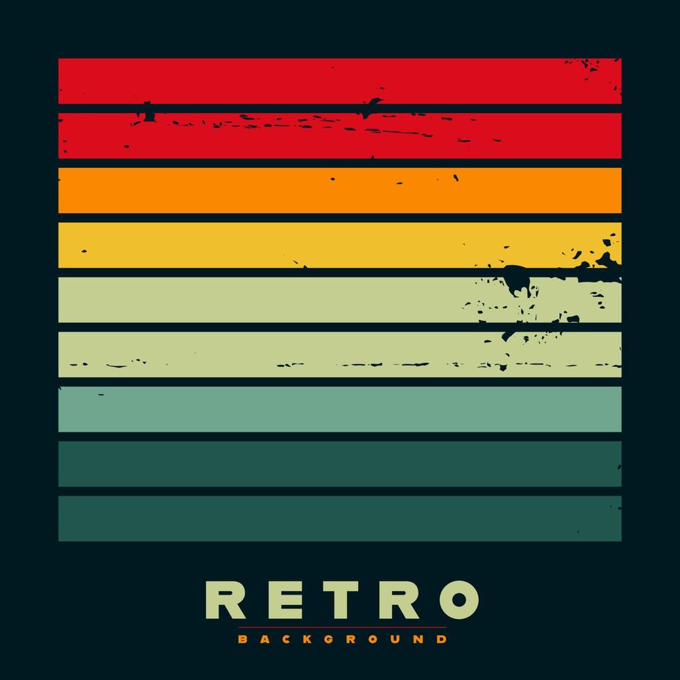 fondo retro con rayas vintage y textura grunge. ilustración vectorial vector