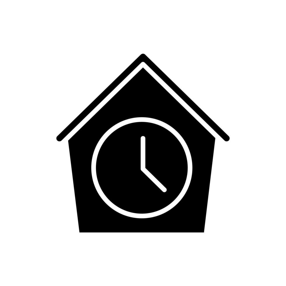 vector de icono de reloj de casa