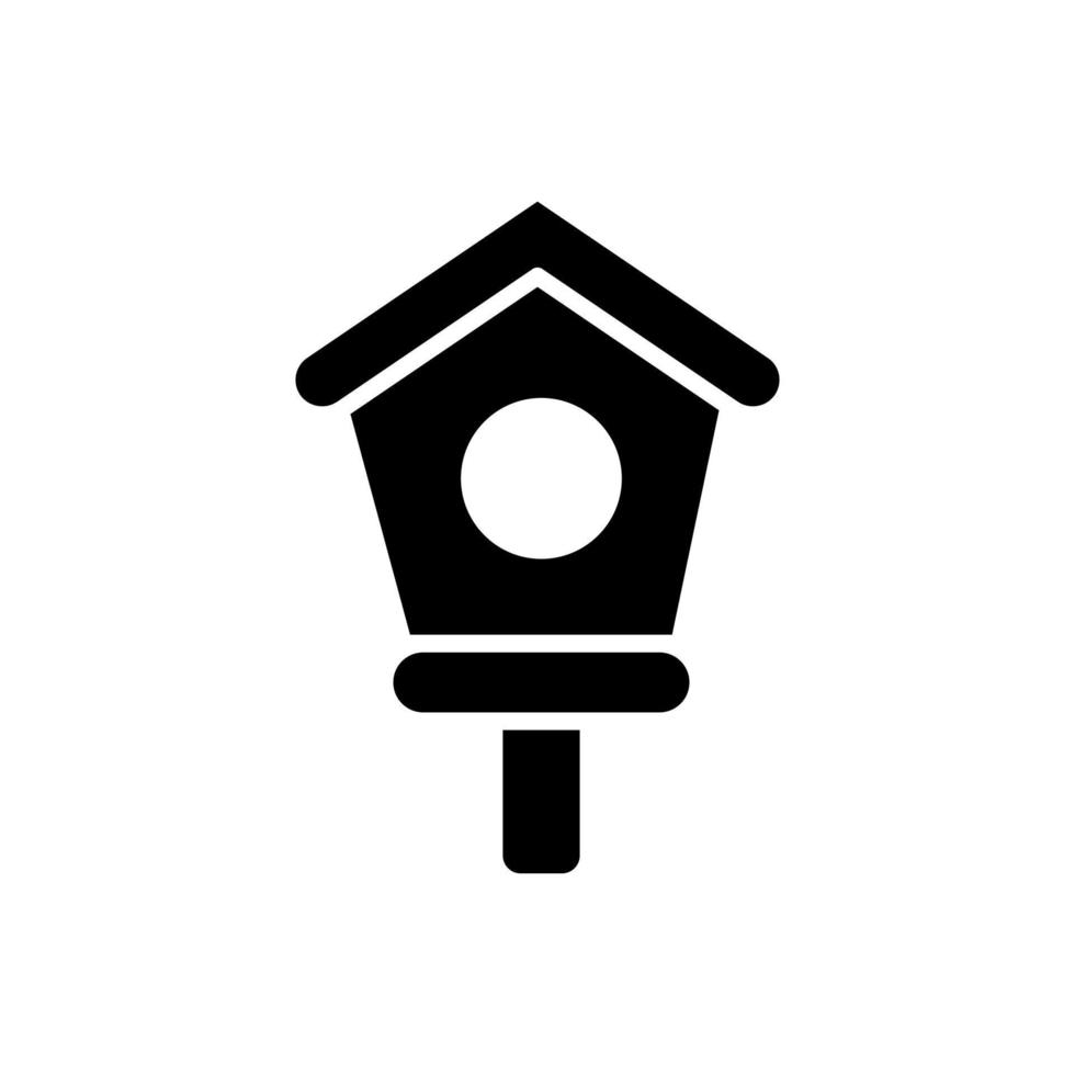 wooden birdhouse icon vector
