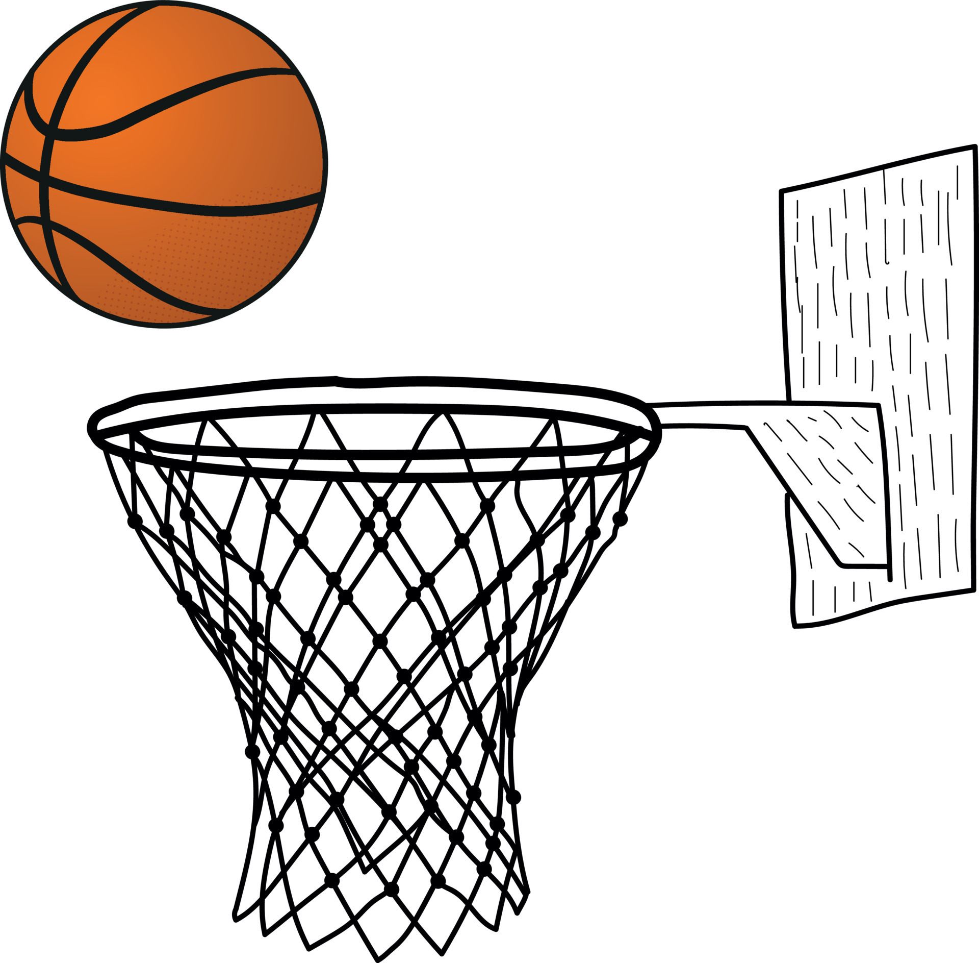 basketball net drawing