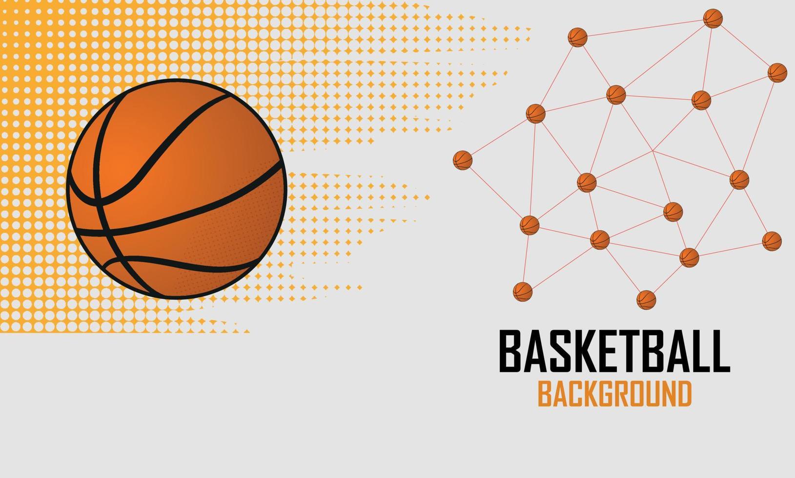 Basketball background with halftone grunge and geometric shape vector