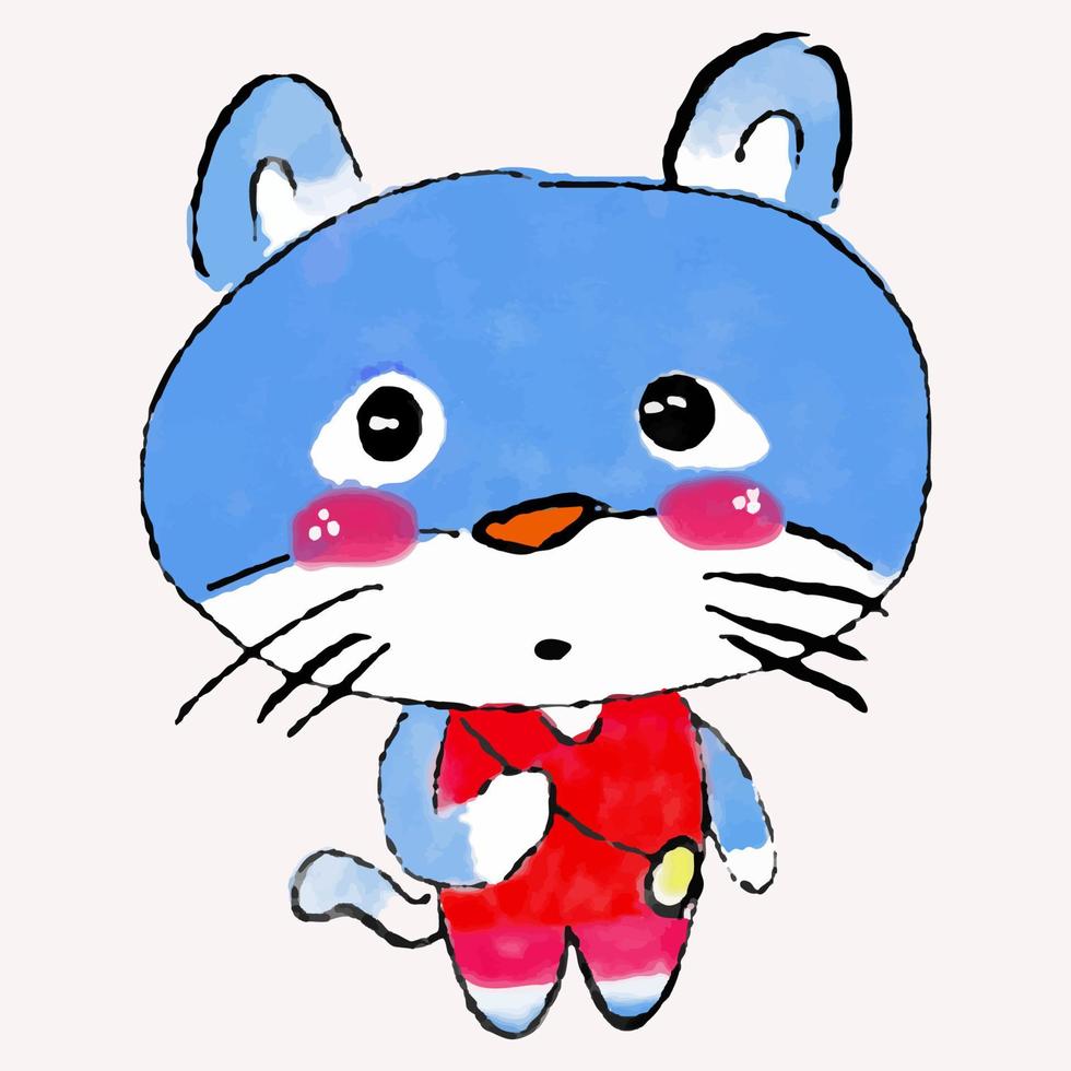 cute kitten is going back to school. Birthday greeting cards, children