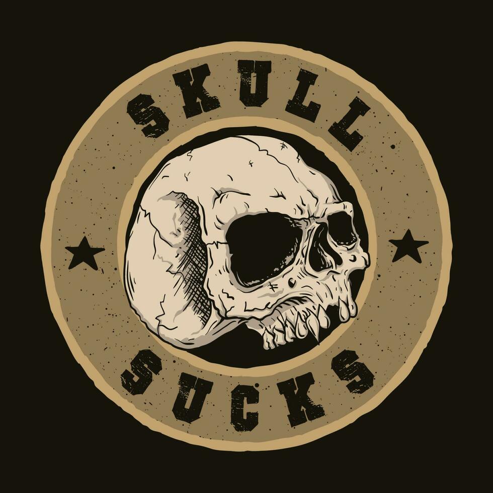 Skull Sucks Logo Stock Simple Skull Sucks Logo Stock vector