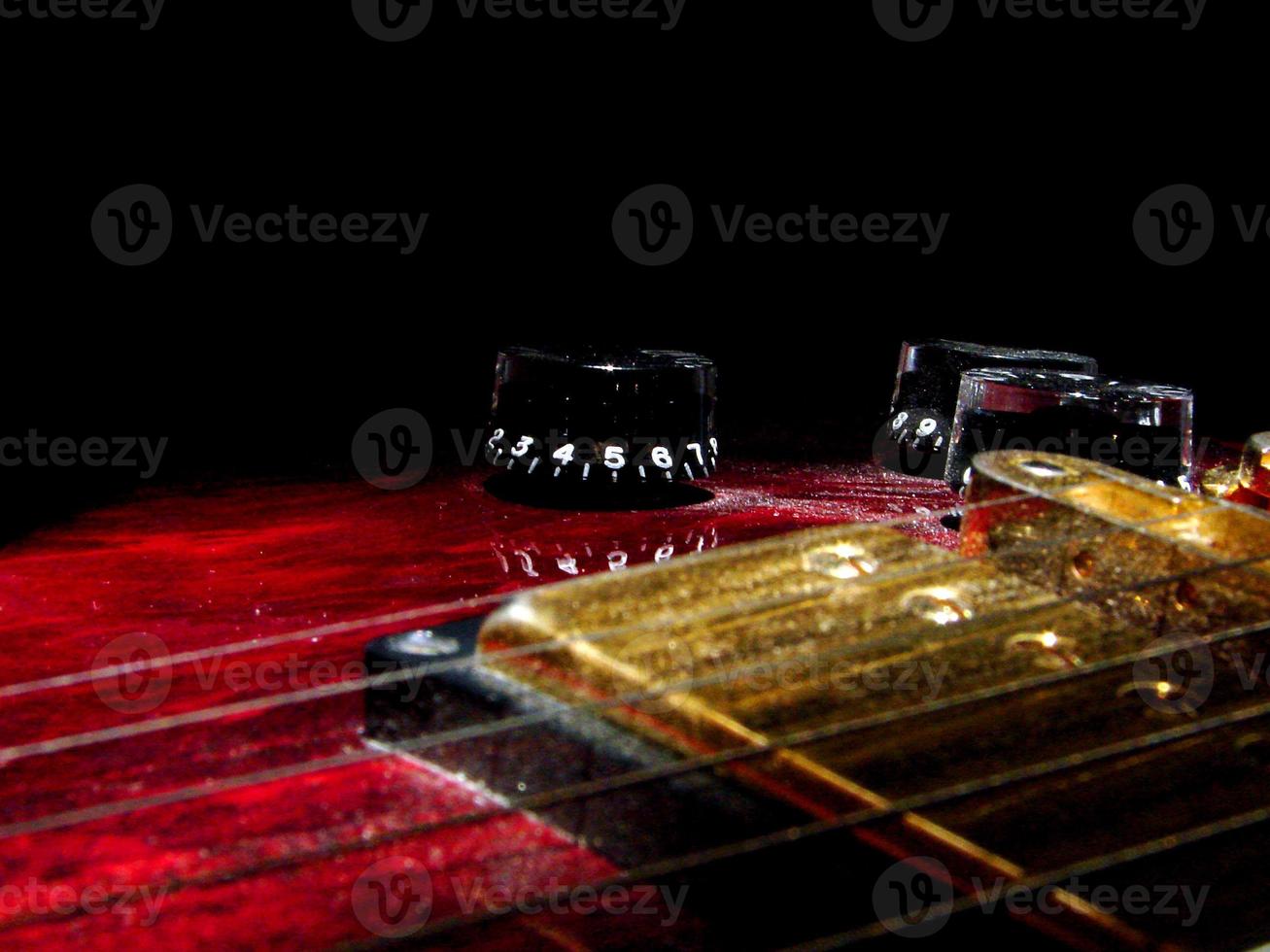 vista de guitarra electrica foto