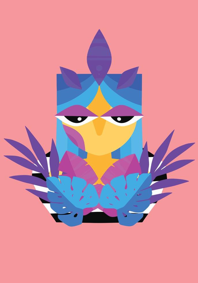 Virgo Zodiac Cubism Illustration vector