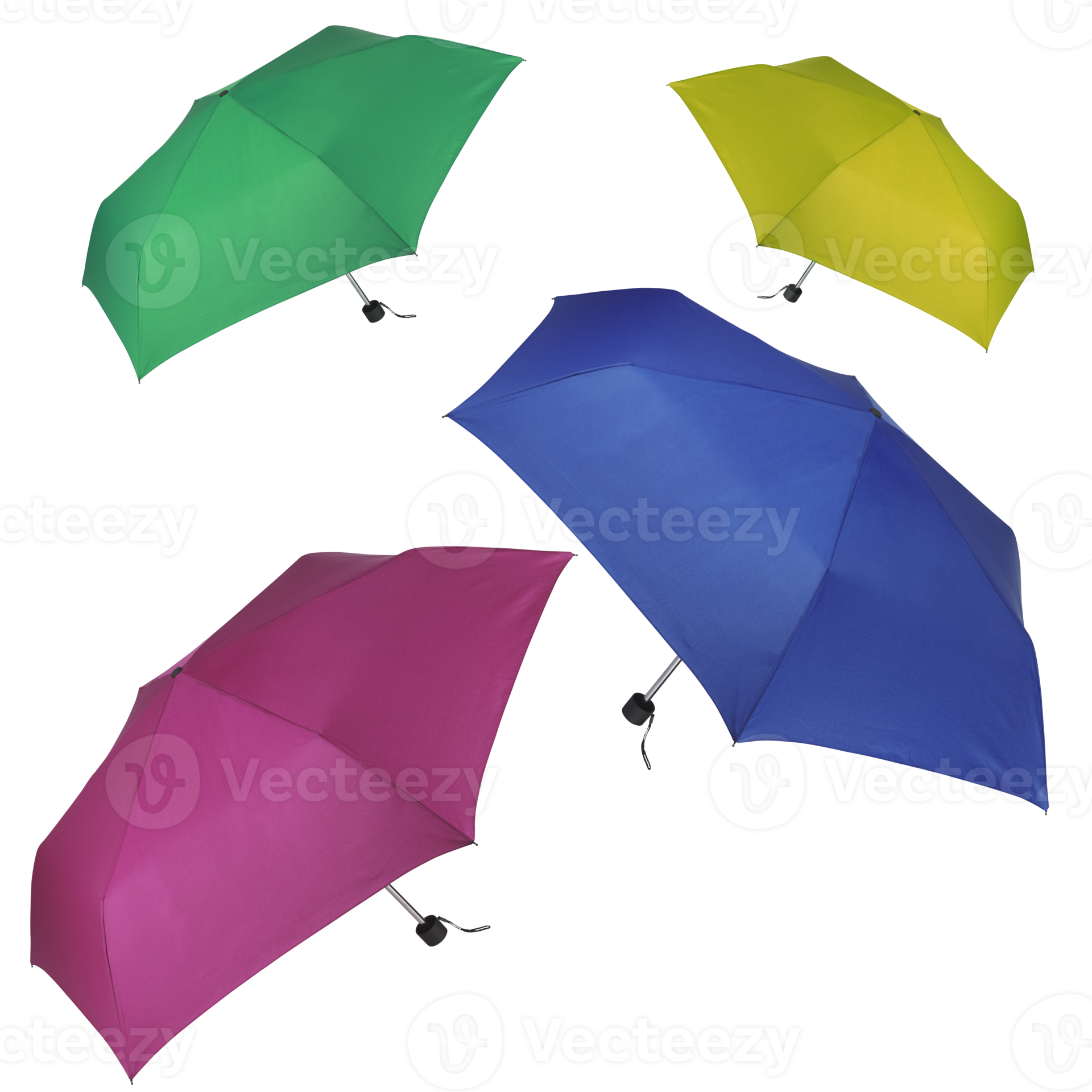 Free Sun umbrellas, rainproof, various colors with cut out isolated on