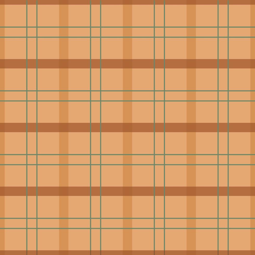 Brown plaid in a retro style. Seamless pattern for kitchen textiles. Vector illustration.