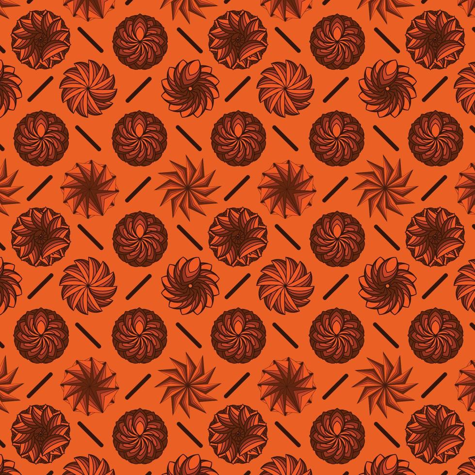 Geometric abstract seamless pattern orange Background vector