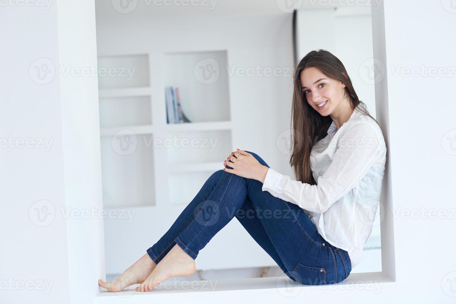 woman at home photo