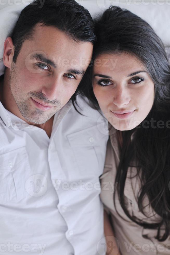 happy young couple relax at home photo