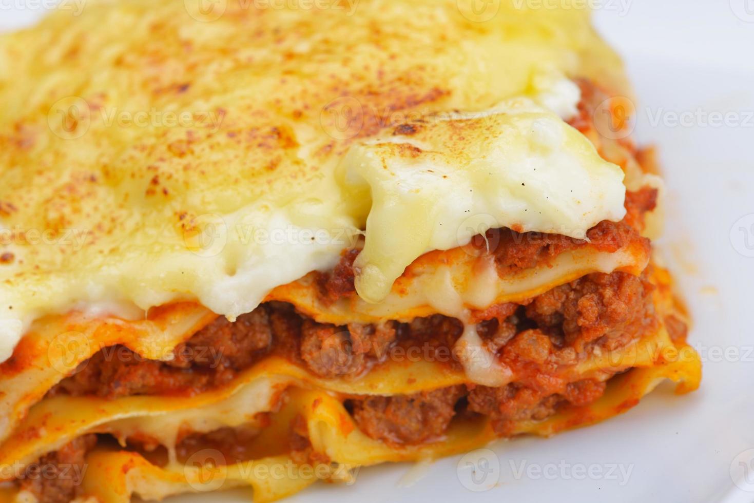 lasagna close up photo