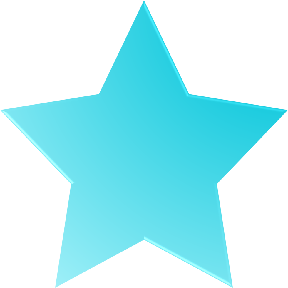 Blue Gradient Star, Gradient Star Button png
