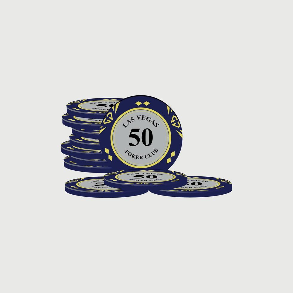 Las Vegas Pokerchip Vector Illustration