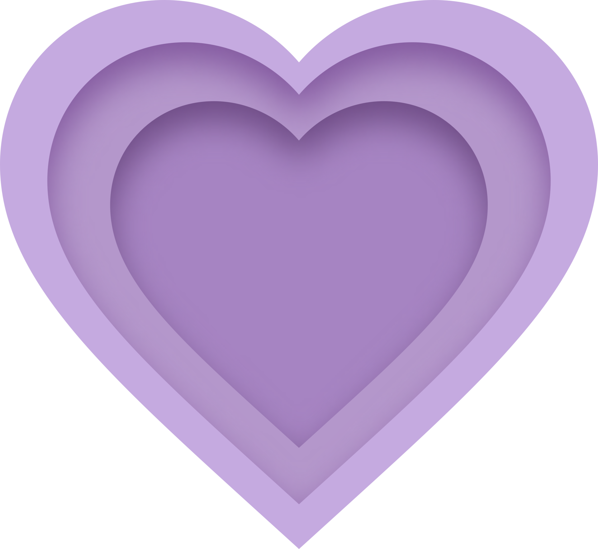 Purple Heart Shape Multi Layered Paper Cut Style 10956801 PNG