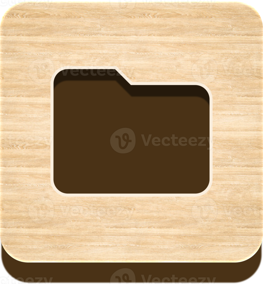 Wooden Folder Button, Wooden Icon png
