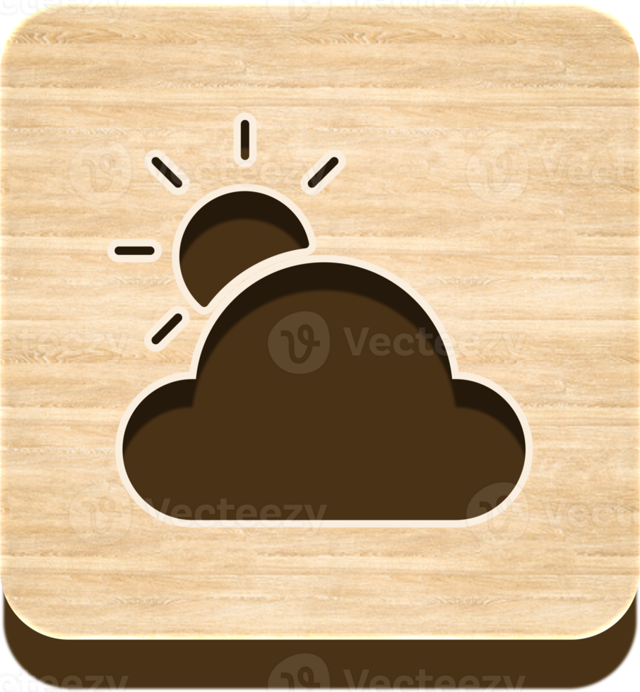 Wetterknopf aus Holz, Holzsymbol png