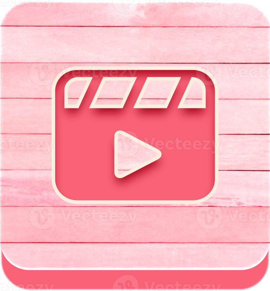 Wooden Clapper Board Button, Wooden Icon png