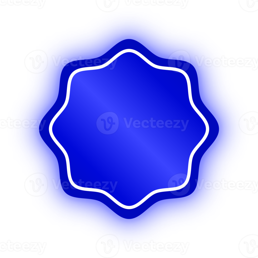 banner de círculo ondulado azul neón, círculo ondulado de neón png