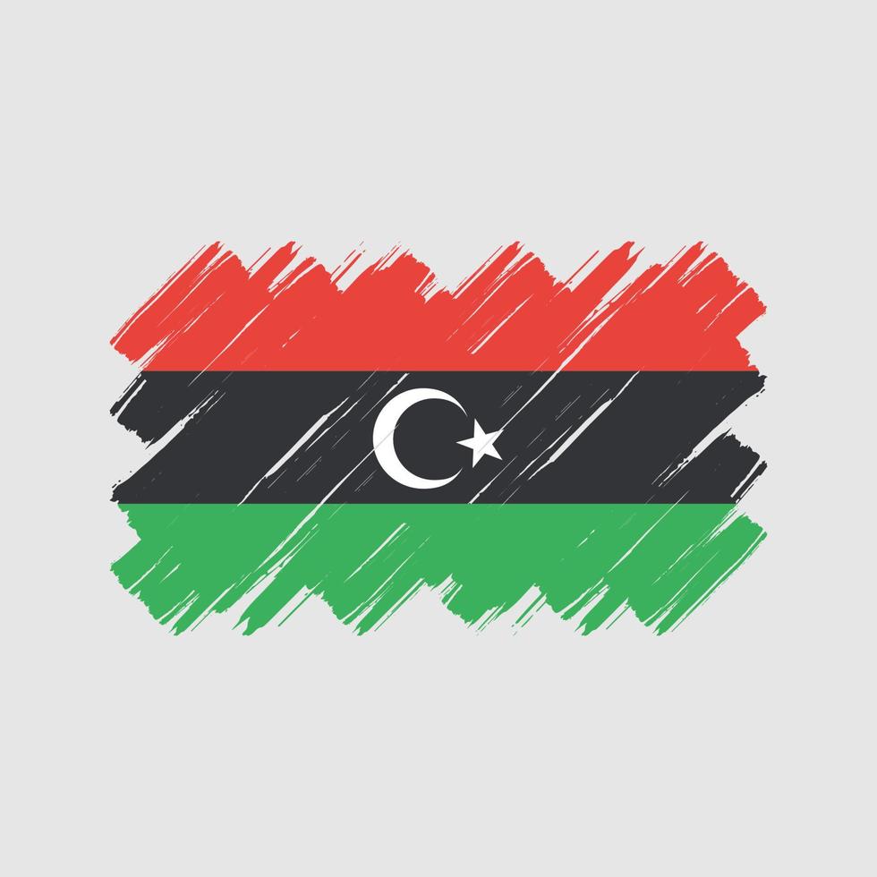 Libya Flag Brush Strokes. National Flag vector