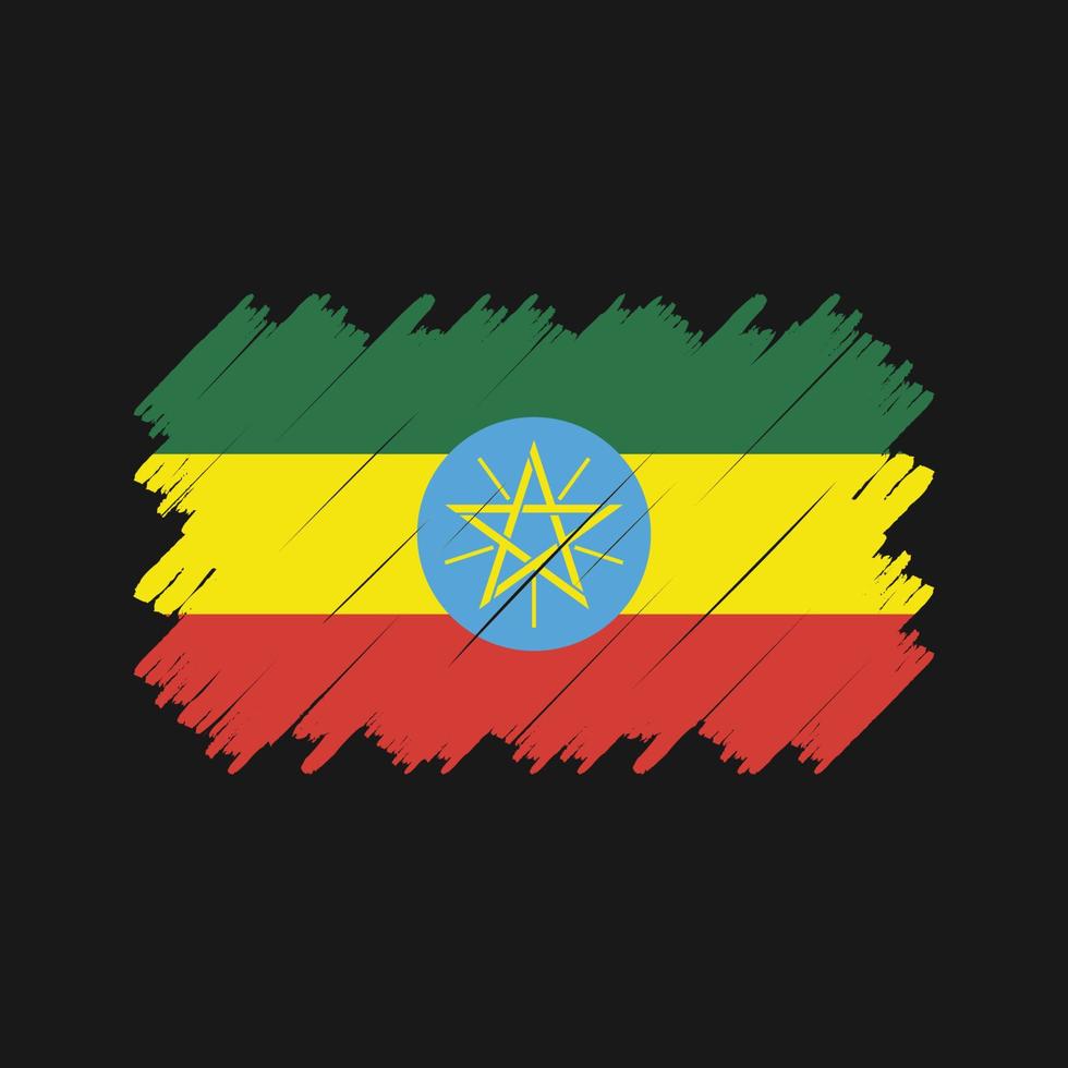 Ethiopia Flag Brush Vector. National Flag vector