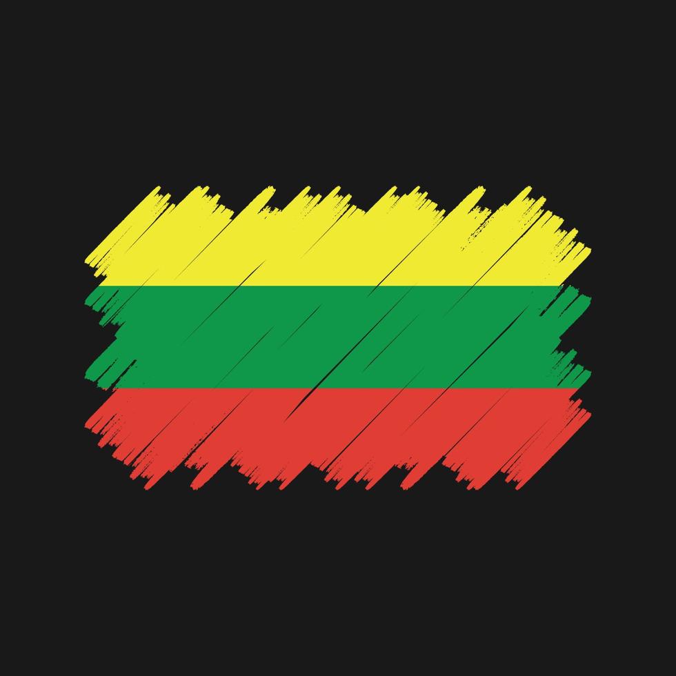 Lithuania Flag Brush Vector. National Flag vector