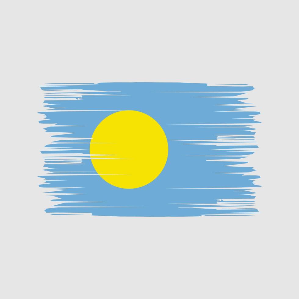 Palau Flag Brush Strokes. National Flag vector